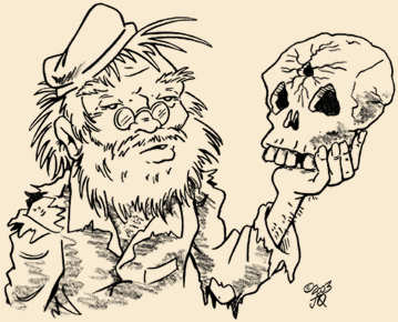 Old Digger and skull